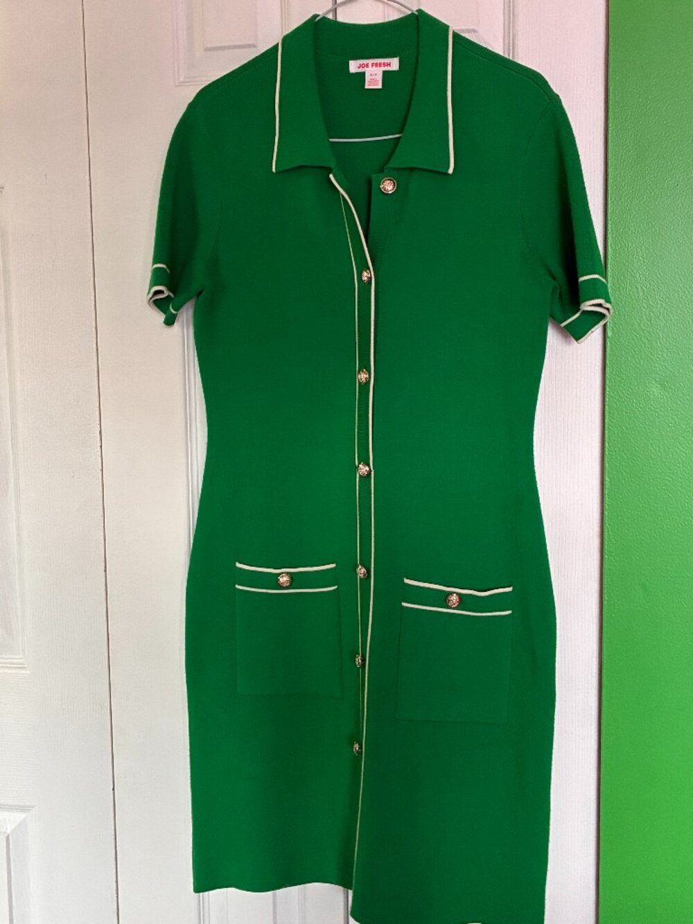 Joe Fresh Green Knit Dress Size Small